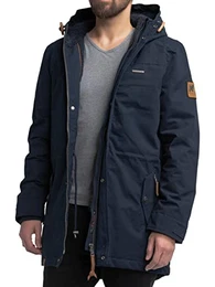 Herren Winterjacke Wintermantel Manaka Blau Gr. M