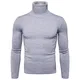 CCZZ Herren Strickpullover Stehkragen Turtleneck Sweater Slim Fit Rollkragen Pullover Warme Strickpullover