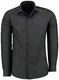 TMK Herren Hemd - Slim - Fit - Langarm - Premium Bügelleicht Hemden für Business, Freizeit, Hochzeit, Party für Männer - Schwarz M