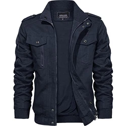 KEFITEVD Herren Jacke Militärische Taktische Jacke Dunkelblau