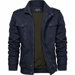 KEFITEVD Herren Jacke Militärische Taktische Jacke Dunkelblau
