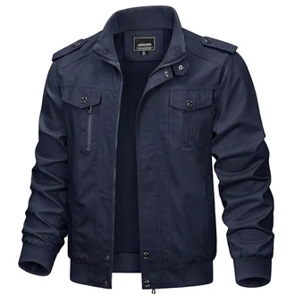 KEFITEVD Herren Jacke Militärische Taktische Jacke Dunkelblau