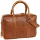 Gusti Aktentasche Leder - Fynn Damen und Herren Businesstasche Laptoptasche Ledertasche Bürotasche Unitasche Braun Leder