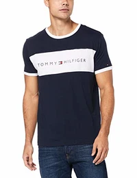Shirt Herren, Marine - Weiß, M
