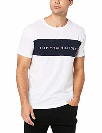 Shirt Herren, weiß - marine, M