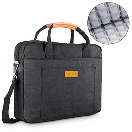 DOB SECHS 15-15.6 Zoll Laptoptasche Aktentaschen Handtasche Tragetasche Schulter Tasche Notebooktasche Laptop Sleeve Laptop hülle für bis zu 15-15.6 Zoll Laptop Dell/MacBook/Lenovo/HP,Schwarz
