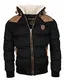 Geographical Norway warme Winterjacke Designer Herren Winter Stepp Jacke [GeNo-31-Schwarz-Gr.XL]