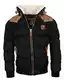 Geographical Norway warme Winterjacke Designer Herren Winter Stepp Jacke [GeNo-31-Schwarz-Gr.M]