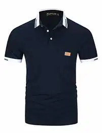 Poloshirts Herren Basic Kurzarm Baumwolle Polohemd Golf T-Shirt S-XXL,Blau 1,M