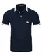 GHYUGR Poloshirts Herren Basic Kurzarm Baumwolle Polohemd Golf T-Shirt S-XXL,Blau 1,M
