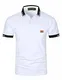 GHYUGR Poloshirts Herren Basic Kurzarm Baumwolle Polohemd Golf T-Shirt S-XXL,Weiß,M
