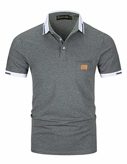 GHYUGR Herren Poloshirt Basic Kurzarm Polohemd