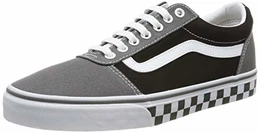 Ward Canvas Herren Sneaker, Mehrfarbig Checker Tape Pewter Black, 43 EU