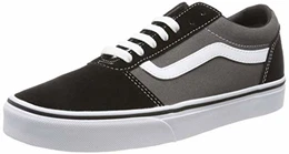 Herren Ward Sneaker, Suede Canvas Schwarz Pewter, 43 EU