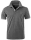 Glestore Herren Poloshirt Einfarbig farbe - Grau , Gr. M