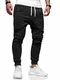 Rello & Reese Herren Jogginghose Sporthose Trainingshose JG-3014 [Schwarz,