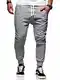 behype. Herren Lange Trainingshose Jogging-Hose Sport-Hose Basic 60-0341 Hellgrau M