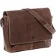 SID & VAIN XL Messenger Bag mit 15  Laptop-Fach echt Leder Spencer groß Businesstasche Laptoptasche Umhängetasche Ledertasche Herren braun