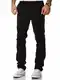 Amaci&Sons Herren Regular Slim Strech Chino Hose Fit 7009-10 Schwarz W29/L32