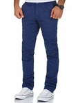 Amaci&Sons Herren Regular Slim Stretch Chino Hose Fit 7009-10 Blau