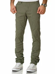 Amaci&Sons Herren Regular Slim Stretch Chino Hose Fit 7009-10 Olive