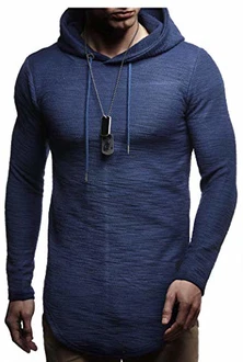 Leif Nelson Herren Kapuzenpullover Slim Fit Basic Kapuzenshirt LN6300 Leif Nelson Herren Kapuzenpullover Slim Fit Basic Kapuzenshirt LN6300