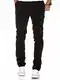Amaci&Sons Herren Slim Fit Stretch Chino Hose Jeans 7100 Schwarz W33/L34