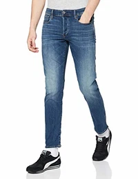Herren Jeans Hose Rovic Zip 3d Straight Tapered jeans, Blau Vintage, 32W/32L