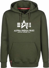 Herren Basic Hoody Sweatshirt, Olive Foncã, 43.73