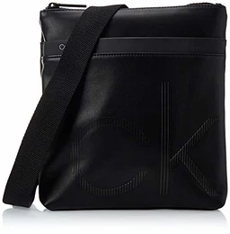 Herren Ck Up Flat Crossover Schultertasche, Schwarz (BLACK), 27x6x2cm