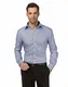 Vincenzo Boretti Herren-Hemd bügelfrei 100% Baumwolle Slim-fit tailliert Gemustert New-Kent Kragen - Männer lang-arm Hemden für Anzug Krawatte Business Freizeit hellblau 41-42