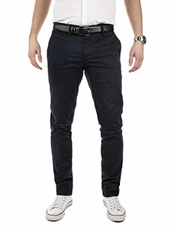 Yazubi Herren Chino Hose Modell Dustin Blau