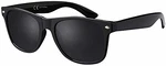 La Optica B.L.M. Sonnenbrille UV400 CAT 3 Retro Vintage Nerd Schwarz/Grau