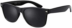 La Optica B.L.M. Sonnenbrille UV400 CAT 3 Retro Vintage Nerd Schwarz/Grau