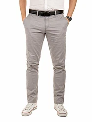 Yazubi Herren Chino Hose Modell Dustin Grau