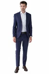 Steffen Klein Herren 2-Teiliger Slim Fit Business Anzug Schwarz/Hellblau/Dunkelblau/Blau