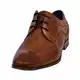 bugatti Herren Business Halbschuh aus Hochwertigem Leder, Derby mit Eleganter Liniengestaltung, Cognac, 41 EU