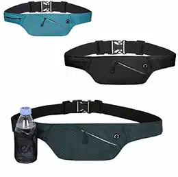 Flache Bauchtasche mit RFID Schutz in 4 Farben als Running Belt Laufgürtel Hüfttasche Reisetasche Wandertasche für Damen und Herren