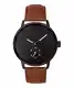 s.Oliver Herren Analog Quarz Uhr mit Leder Armband SO-3754-LQ, braun