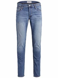 Herren Slim Fit Jeans Glenn Skinny Tapered JJI Glenn ORIGINAL AM, Farben:Blau, Größe Jeans:32W / 34L
