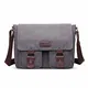 FANDARE Leinwand Messenger Bag Umhängetasche 7.9 inch iPad Tasche Schultertasche Unisex Segeltuch Tasche Arbeiten Tasche für Männer und Frauen, Herren/Damen Reise Umhängetasche Grau