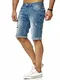 Redbridge Herren Denim Shorts Basic Destroyed Jeansshort Kurze Hose Freizeit Jeans, Blau, Gr.- 32W
