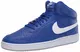 Nike Herren Court Vision MID Basketballschuhe, Mehrfarbig (Hyper Blue/White-Light Smoke Grey 400), 43 EU