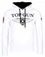 Top Gun Herren Sweatshirt Kapuzenpullover TG2019-1012 (M, White)
