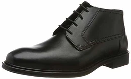 Herren Schnürstiefelette Kalman, Männer Stiefeletten,Xtrawide,Lambskin,Warmlining, Boot halbstiefel schnür-Bootie Men,SCHWARZ,9 UK / 43 EU