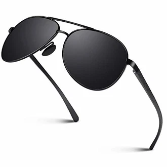 CGID Sonnenbrille Herren Pilotenbrille Polarisiert UV400 Schutz (M81) Schwarz CGID Sonnenbrille Herren Pilotenbrille Polarisiert UV400 Schutz (M81) Schwarz