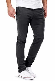 ® Chino Herren Slim fit Chinohose Stretch Designer Hose Neu 505 (33-32, 505 Dunkelgrau)