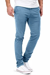 ® Chino Herren Slim fit Chinohose Stretch Designer Hose Neu 505 (32-30, 505 Hellblau)