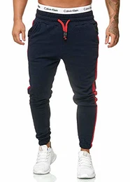 Herren Jogging Hose Jogger Streetwear Sporthose Modell 1211 (M, Navy)