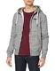 Superdry Herren Kapuzenpullover Orange Label Ziphood, Grau (Flint Grey), S